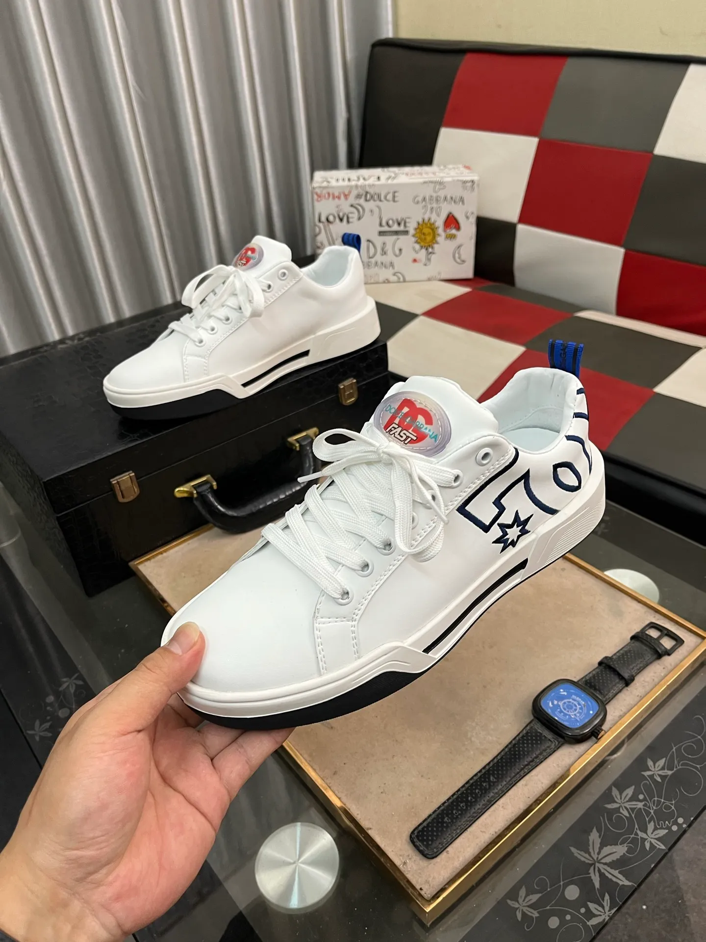 Men's shoes 💰480⌚️⌚️【DG～】Couple casual shoes 2025z cabinet simultaneous sale 🔶Size: 35-46, 🔜The upper is made of multi-material splicing ➕Genuine leather lining, comfortable and breathable, sole: original comfortable and wear-resistant outsole, ⚠️The real thing📱Photographed🎬The real thing is better📢📢📢
